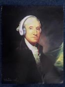 Mr, Brainwash, poster of Benjamin Franklin, unframed, 75cm x 60cm
