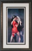 Robert Lenkiewicz (1941-2002) signed print, Moi Wong with the Painter, No 155/475, framed &