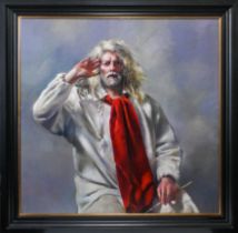 Robert Lenkiewicz (1941-2002) 'The Painter as St. Antony Listening' Project 18, oil on canvas,