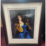 Robert Lenkiewicz, Karen Seated (1941-2002), print 447/475, inscribed and signed by artist, framed