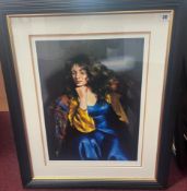 Robert Lenkiewicz, Karen Seated (1941-2002), print 447/475, inscribed and signed by artist, framed