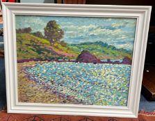 Paul Stephens, original oil on board 'Poldark Country, Cornwall (Looe Beach)', also an unfinished