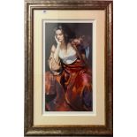 Robert Lenkiewicz (1941-2002), Esther with Silver Locket, embossed signiture, 225/500, framed and