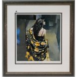 Robert Lenkiewicz (1941-2002) 'Karen Bronze Shawl' signed and also signed by Karen Ciambriello