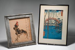 Utagawa Hiroshige (1797-1858) Inside Kameido Tenjin Shrine (Kameido Tenjin keidai) Edo period,