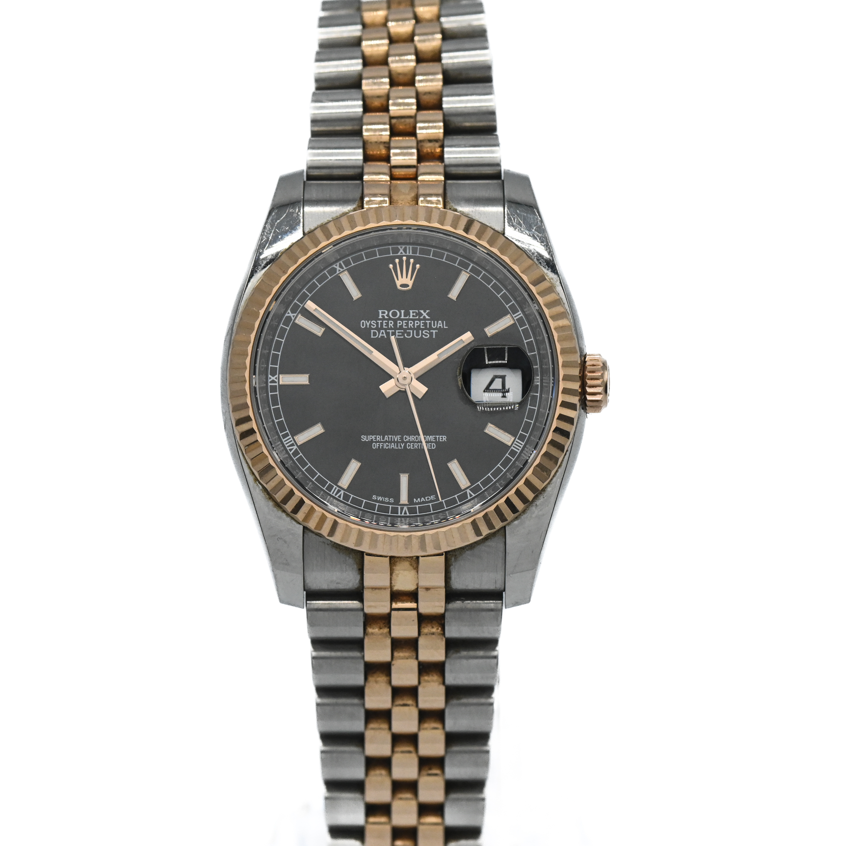 Rolex, a bi-metal rose gold & stainless steel automatic Rolex Oyster Perpetual Datejust wristwatch - Image 3 of 6