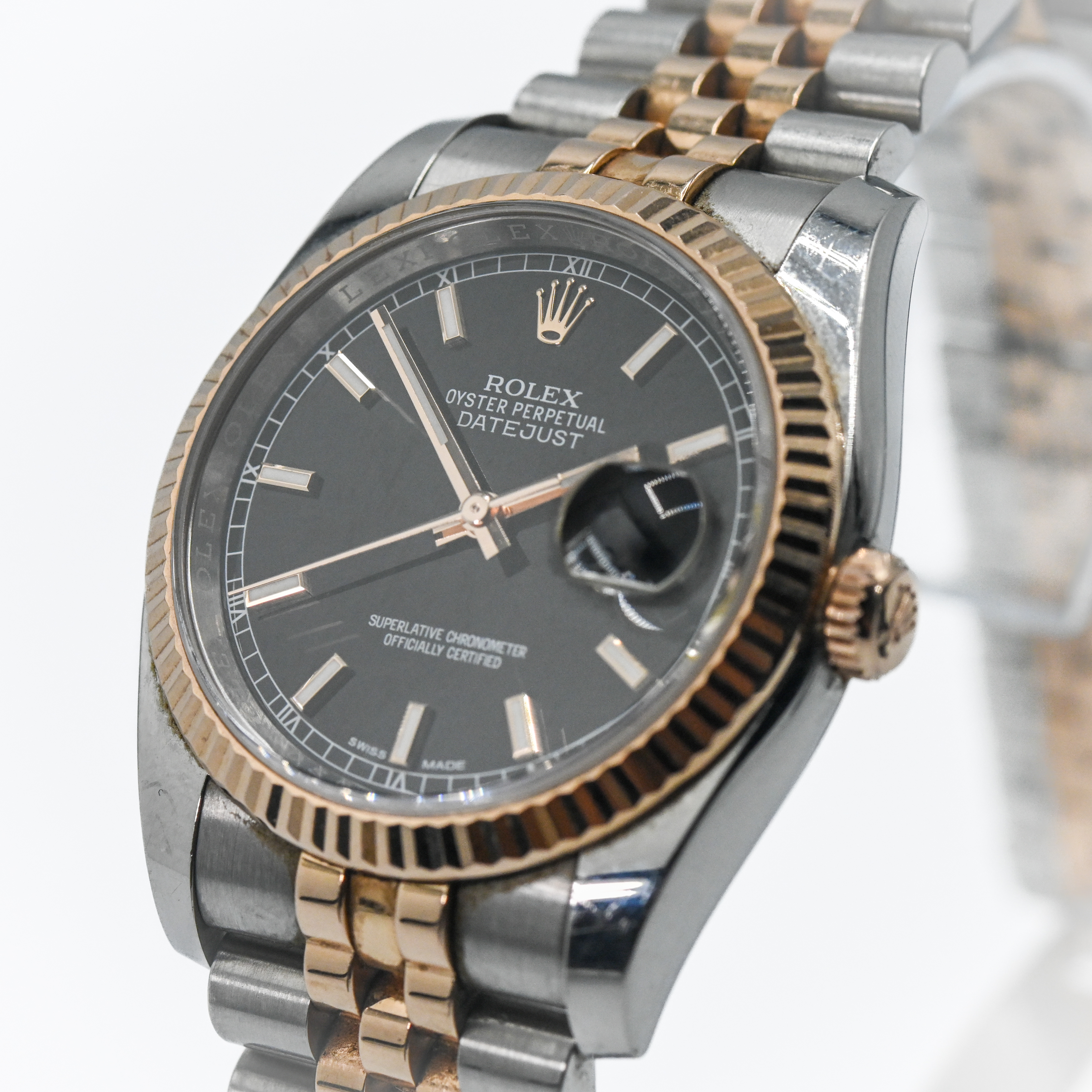 Rolex, a bi-metal rose gold & stainless steel automatic Rolex Oyster Perpetual Datejust wristwatch - Image 4 of 6