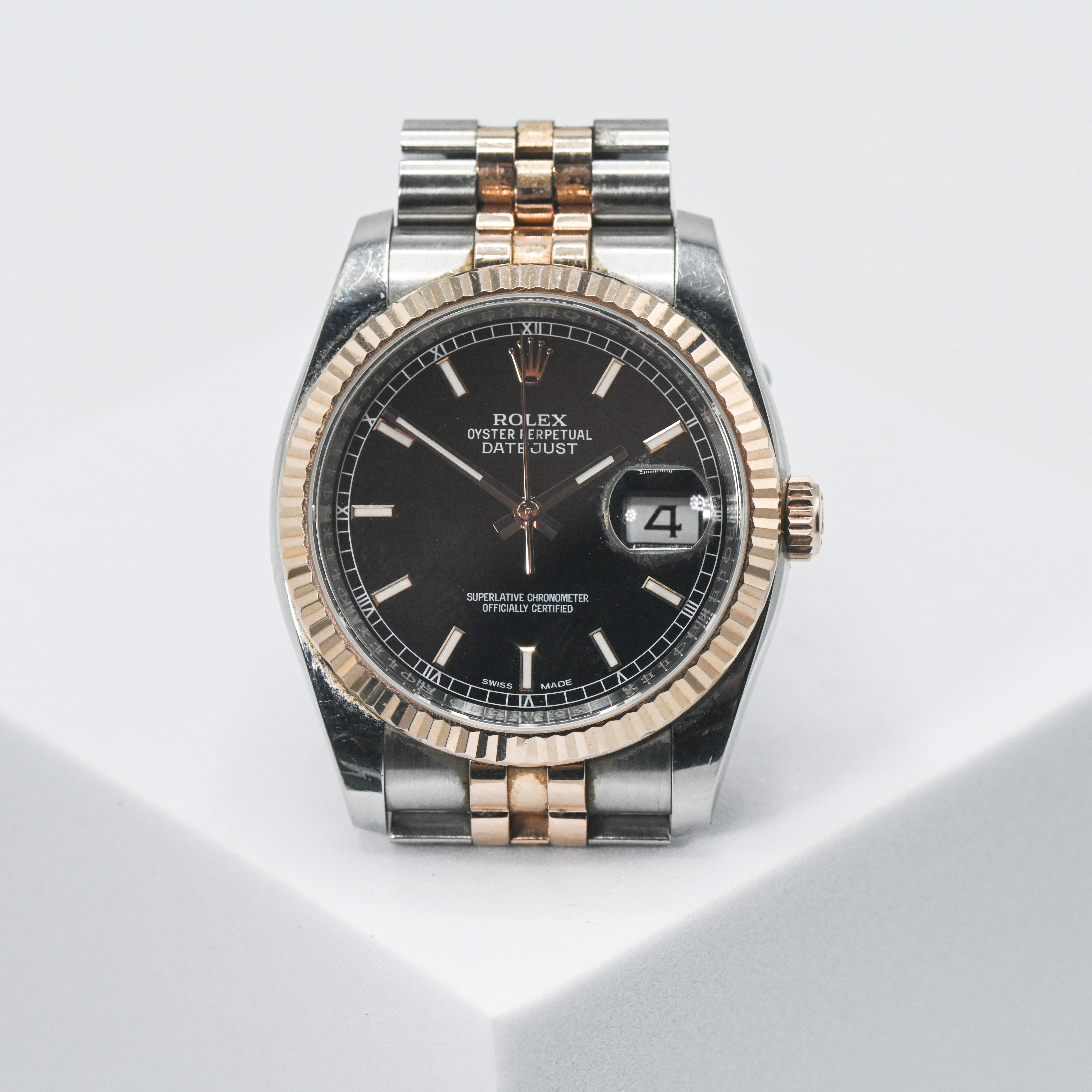 Rolex, a bi-metal rose gold & stainless steel automatic Rolex Oyster Perpetual Datejust wristwatch - Image 2 of 6