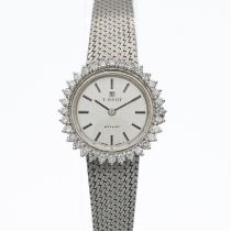 Tissot, a ladies stylist wrist watch, set with a diamond bezel, approx. 1.00ct, in 18ct white