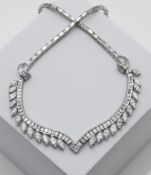 A superb diamond set necklace, set in 18ct white gold. length approx. 43cm.