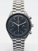 Omega, a gents stainless steel automatic Speedmaster, reduced size model, serial number 58148555,