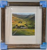 D.Farren, signed edition print titled 'The Valley' 8/195, mounted and framed, overall size 76cm x
