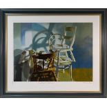 Robert Lenkiewicz (1941-2002) signed print, Chairs, Project 7, Still Lives, No 11/195, framed &