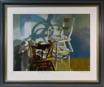 Robert Lenkiewicz (1941-2002) signed print, Chairs, Project 7, Still Lives, No 11/195, framed &