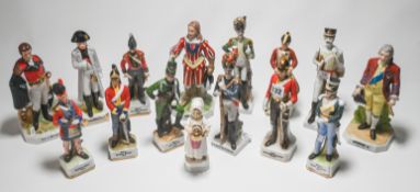 Collection fourteen, mainly Alfretto collectors Military figures also a Worcester figure 'Polly