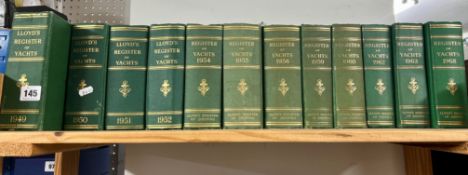 Collection of Lloyds Register Yachts books, circa 1949-68 (12).