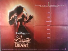 Two similar quad posters Walt Disney's Beauty and The Beast and Diamond Jubilee 1982 (2)