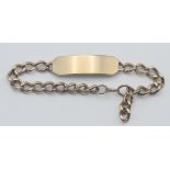 A 9ct gold identity bracelet, approx. 34.8g.