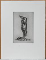 Cecil Collins (1908-1989), Kneeling Fool (1977), signed limited addition print 34/50. (13cm x