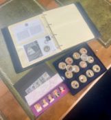 Diamond Wedding Anniversary coin cover collection, Diana stamps etc.