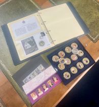 Diamond Wedding Anniversary coin cover collection, Diana stamps etc.