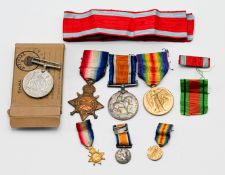 A group of Great War medals awarded to C D. SHPT. F.P.Andrews. RN 1914-15 star, dispatch box,