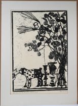 Stan Dollins, Still Life with Toy Animals, black and white print, signed artist proof. (42cm x 60cm)