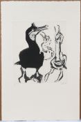 Kim Atkinson, three birds (1987), signed limited edition print 4/6. (26cm x 29.5cm) This artwork