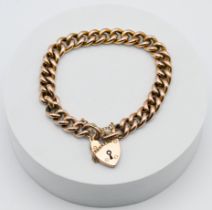 A 9ct gold curb link bracelet, approx. 13.9g.