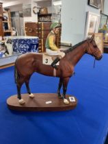 Beswick Connoisseur Horse 'Nijinsky - Lester Piggott Up', model No. 2352, winner of Triple Crown