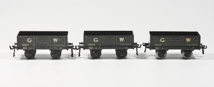 Three 1930s ‘Bassett-Lowke’ ‘0’ Gauge GWR ‘Open Wagon’.