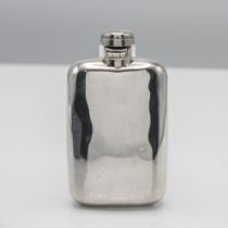 A Victorian silver hip flask, height 11cm, 3 oz.