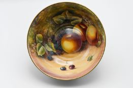 James Skerret Royal Worcester artist fruit bowl