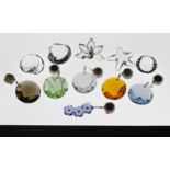Swarovski Crystal Glass, Collection of eleven items to include, Starfish, Scallop Shell, Green