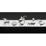 Swarovski Crystal Glass. Five animals to include, Lamb, Hedgehog, Squirrel, Pelican and a Dove,