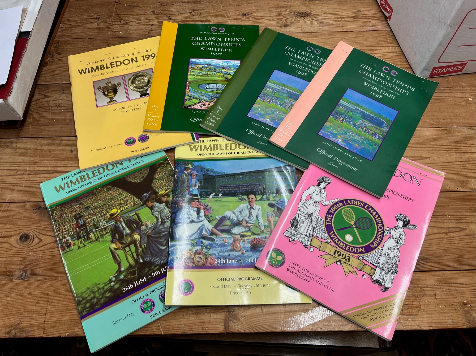 Collection of Wimbledon Lawn Tennis Club, Programmes from 1993 to 2002