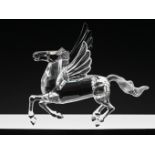 Swarovski Crystal Glass, 1998 Fabulous Creatures 'The Pegasus' with stand and plaque, boxed.