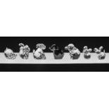 Swarovski Crystal Glass, Collection of Lovelots Pioneers, six items to include 'Piggy Pong Pig'