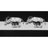 Swarovski Crystal Glass Two 'Ox Zodiac', boxed.