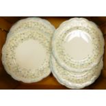 Royal Albert Caroline Patterned Dessert Plates 20.5cm x 6 , seconds