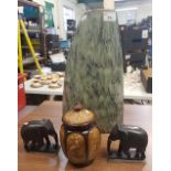 Large Pottery Decorative vase, lidded pots & ornamental ornament figures, tallest 41cm(4)