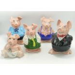 Set of five Wade Natwest Pigs(5)