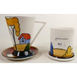Brian Woods Clarice Cliff Theme Mug & Saucer together with similar similar Candle & Stand(2)