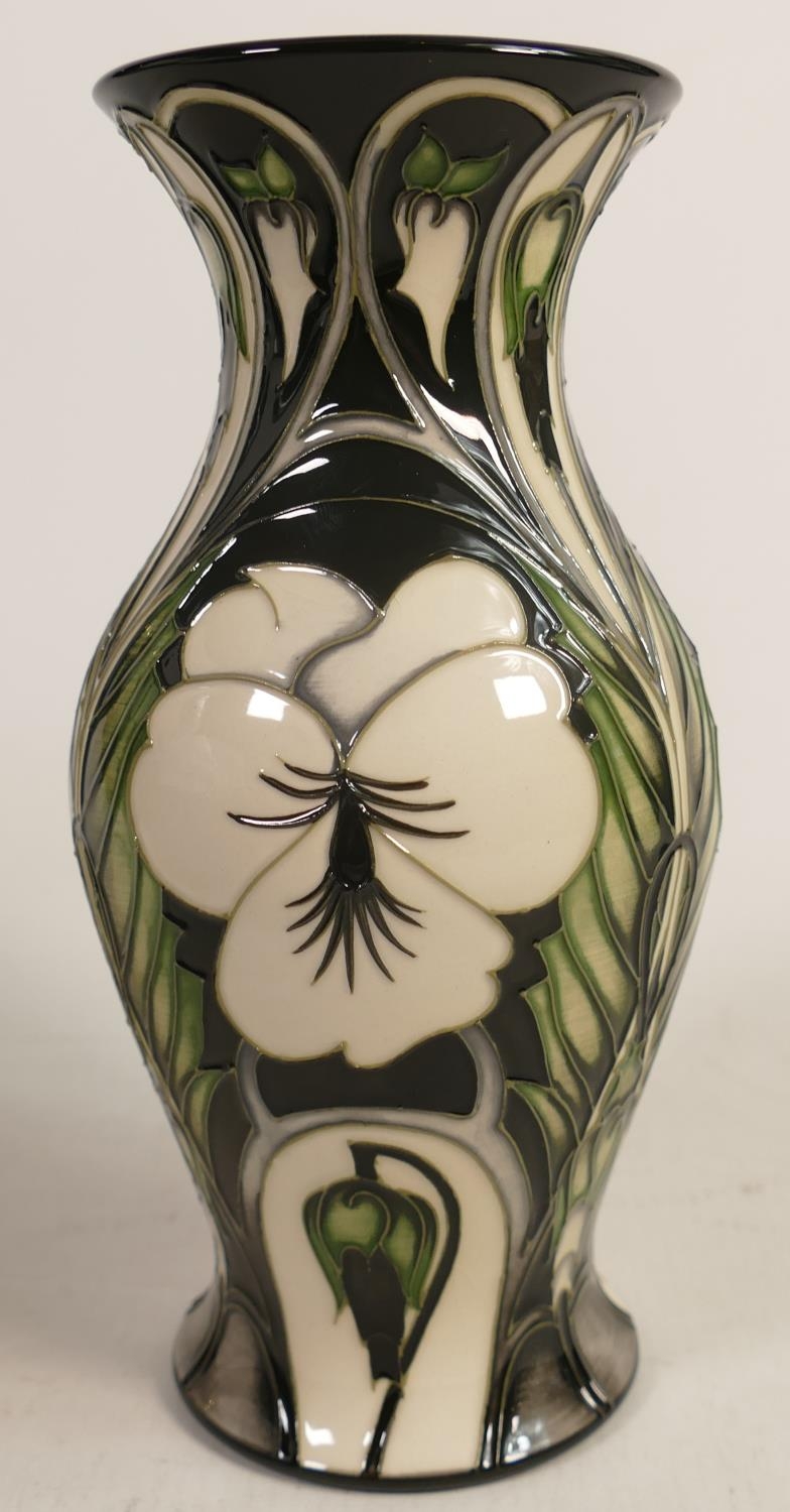 Moorcroft Harlequinade vase. Height 19cm , boxed
