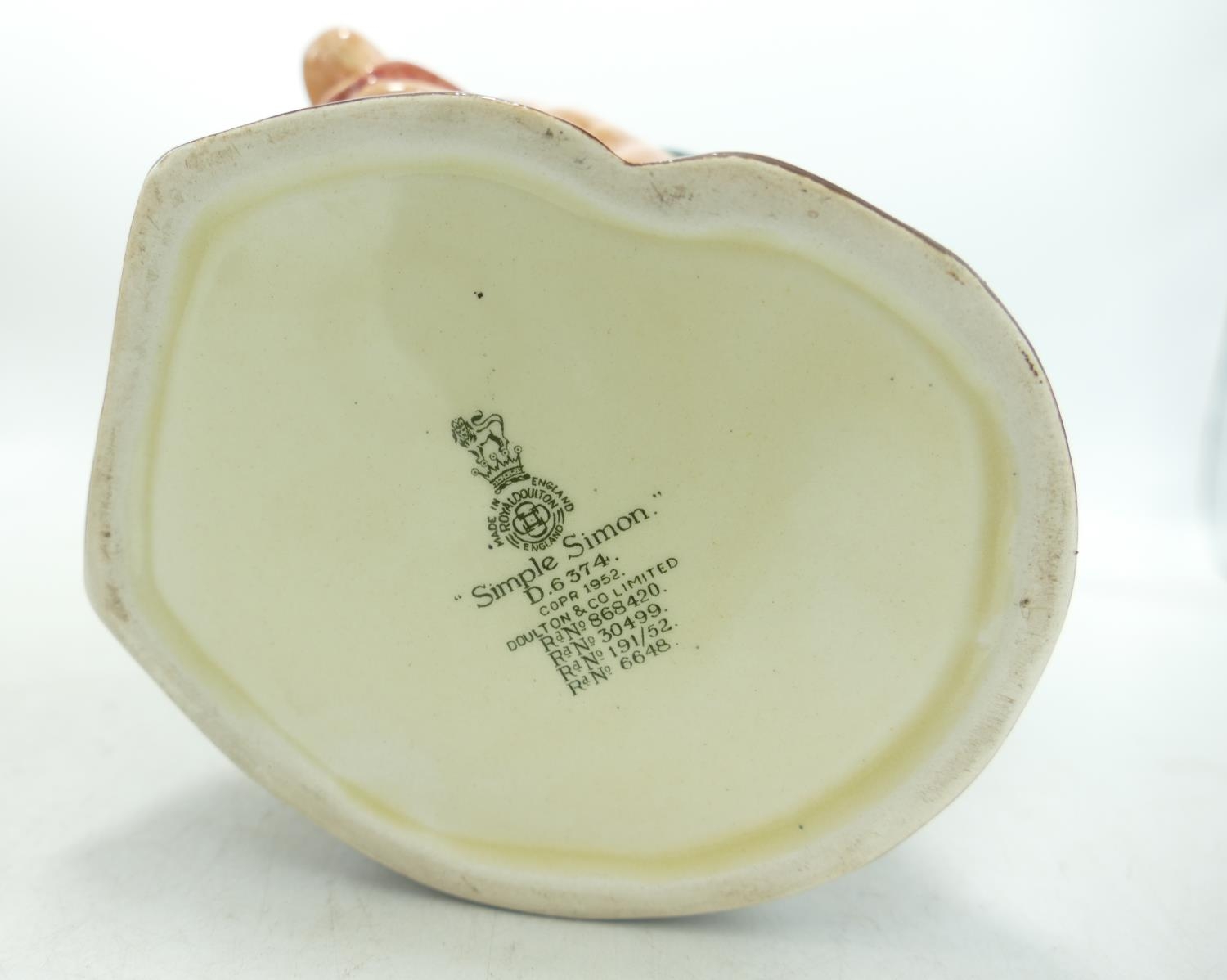 Royal Doulton Large Character Jug Simple Simon D6374 - Image 4 of 6