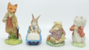 Royal Albert Boxed Beatrix Potter Figures Jeremy Fisher , Mrs Rabbit & Bunnies, Tommy Tiptoes & Mr