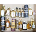 A collection of Miniature Whisky's including Dalmore, Grants, Chivas Regal, Glayva, Glenmorangie