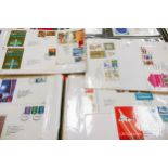 A large collection of first day cover stamps, comprising 6 albums of English First Day Covers dating
