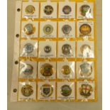 English Bowling club enamel badges x 20 on one page. This is one lot of 15 similar lots offered by
