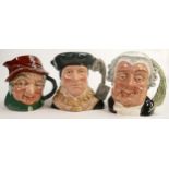 Royal Doulton Large Character Jugs Uncle Tom Cobbleigh D6337, The Lawyer D6496 & Sir Thomas Moore